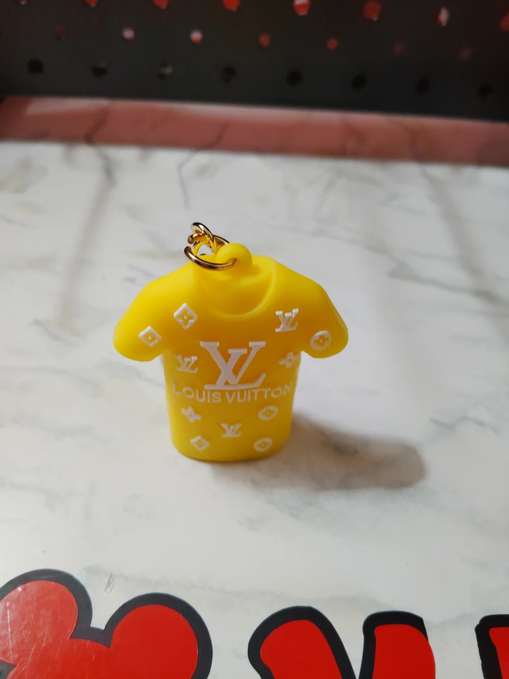 Inspired  Yellow T‑Shirt Charm Keychain